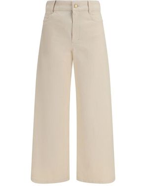 Max Mara Cotton Casual Pants - Natural