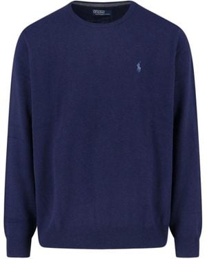 Polo Ralph Lauren Logo Wool Jumper - Blue