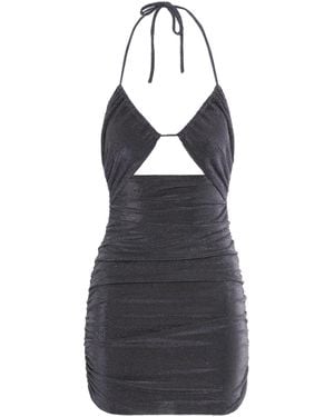 Zeynep Arcay Mini Jersey Dress With Lurex Yarn Viscose - Black