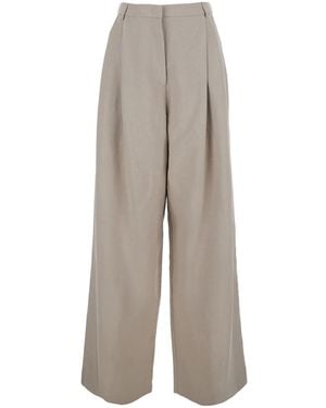..,merci High-Waisted Trousers With Side Pockets - Grey