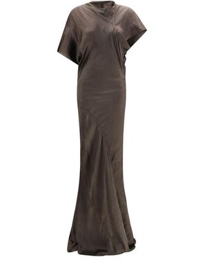 Rick Owens Brown Copper Long Dress