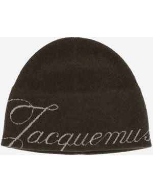 Jacquemus Beanie The Atelier Wool Blend Merino Hat - Black
