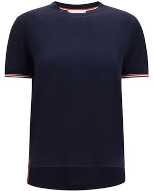 Thom Browne Wool-Blend T-Shirt - Blue