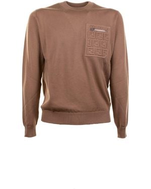 Fendi Jumpers Wo Polyamide - Brown
