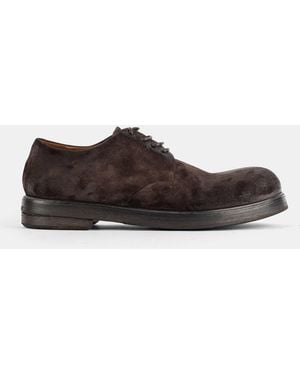 Marsèll Zucca Zeppa Suede Derbies Flat Shoes - Brown