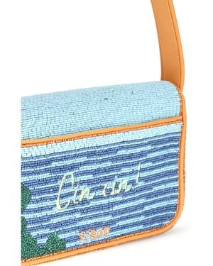 STAUD Shoulder Bag Tommy Rayon - Blue