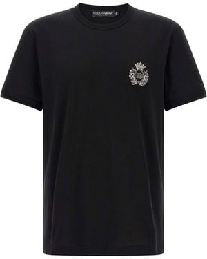 Dolce & Gabbana Dolce & Gabbana Heraldic Patch T-Shirt - Black