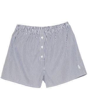 Sporty & Rich Striped Embroidered-Logo Shorts - Multicolour