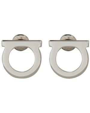 Ferragamo Earrings Gancini-Tone Brass - Metallic