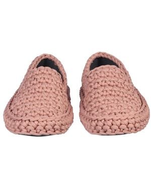 N°21 Nº21 Braided Polyester Slip-On Flat - Pink