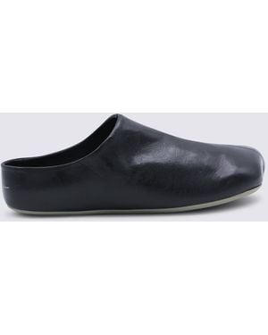 MM6 by Maison Margiela Leather Flats - Black