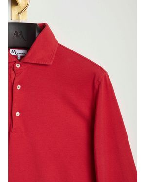 Doppiaa Aapollo Cotton-Jersey Polo Shirt Sweatshirts & Poloshirts - Red