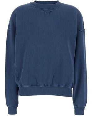 Semicouture Sweatshirt With Dropped Shoulders And Lettering Logo On The Back For - Blue
