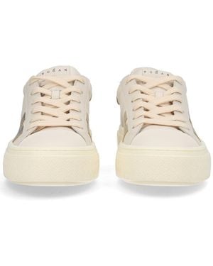 Hogan Crosswind Sneaker Mutton Calf Leather Sneakers - Natural