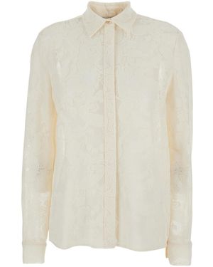 PT Torino Shirt Lucilla Lace Cotton With Details For Polyamide And Blouses - White