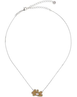 YVMIN Necklace Metal Greeting Bear Fabric Necklaces - White