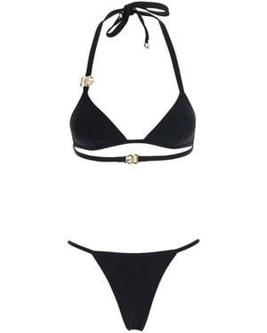 Dolce & Gabbana Triangolo + Tanga Beachwear - White