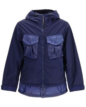 C.P. Company Bi-Tm Mixed Goggle Jacket - Blue