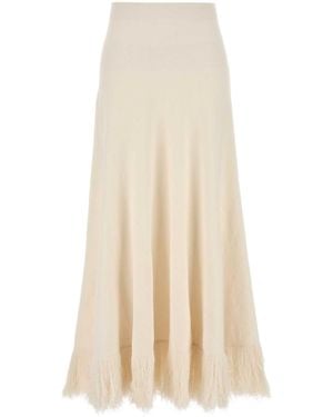 Bottega Veneta Boucle Maxi Skirt - White