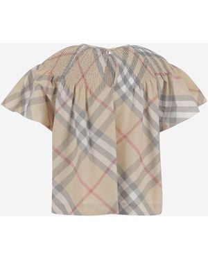 Burberry Dress Cotton Check - White