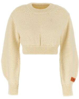 Heron Preston Ivory Wool Jumper - White