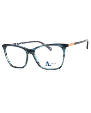 J. LANDON J. Landon Jl50022 Acetate Rectangular Eyeglasses - Black