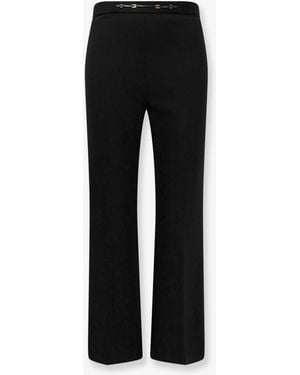 Elisabetta Franchi Trousers Essentials Monogram Polyester - Black