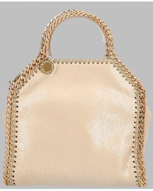 Stella McCartney Tiny Falabella Tote Bag Polyester Hand - Natural