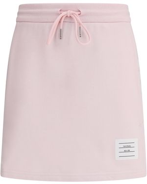 Thom Browne Cotton Mini Skirt - Pink