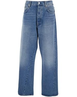 sunflower Five Pocket Jeans With Logo Patch On The Back - Blue