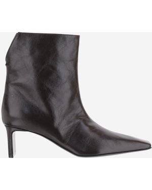 KHAITE The Marfa Leather Boots Calf - Black