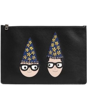 Dolce & Gabbana Patch Clutch - Black