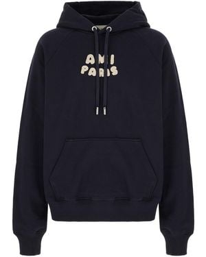 Ami Paris Cotton Sweatshirt - Blue