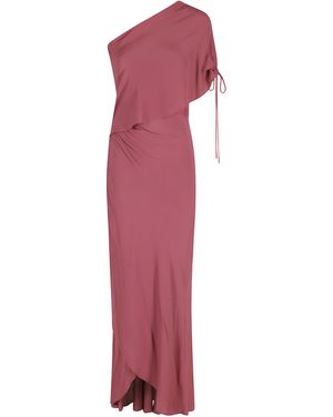 Semicouture Abito Clara Acetato Seta - Red