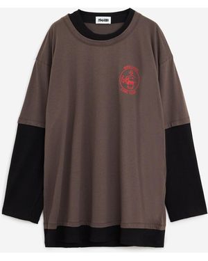 Magliano Trauma Tee Oversized Longsleeve - Brown