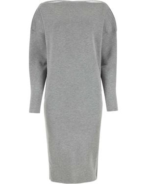 Gucci Round Neck Dress - Gray