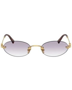 Miu Miu Miu Sunglasses Gradient- Gradient/ Metal Eyewear - Metallic