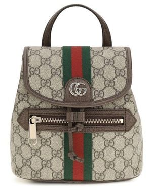 Gucci Beige Fabric Backpack - Gray
