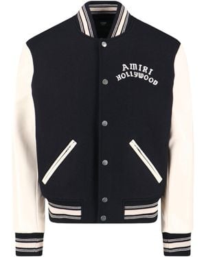 Amiri Logo Bomber Jacket - Blue