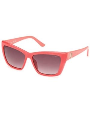 Guess Oversized Plastic Frame Sunglasses - Pink