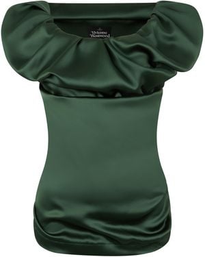 Vivienne Westwood Sleeveless Top Polyester Vests & Tank Tops - Green