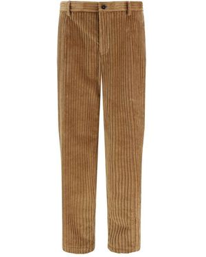 Dolce & Gabbana Brown Cotton Casual Trousers
