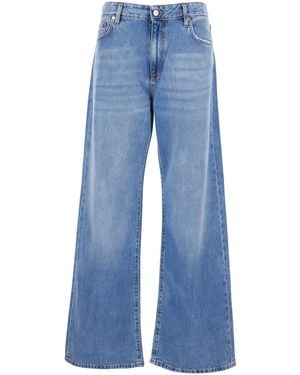 Roy Rogers High-Waisted Jeans With Five Pockets - Blue