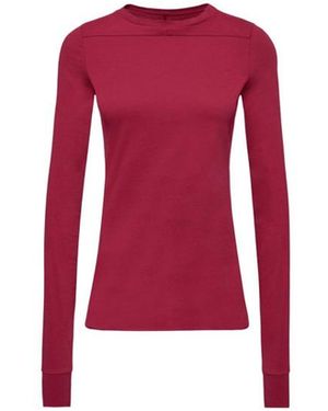 Moncler Jumper With Logo Patch And Long Sleeves Cotton: 100. T-Shirts - Red