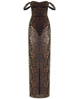 Alex Perry Column Dress - Brown