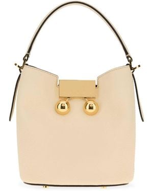 Marni Ivory Leather Trunkaroo Handbag - Natural