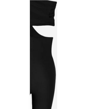 Saint Laurent One-Shoulder Jumpsuit Polyamide Tracksuits - Black