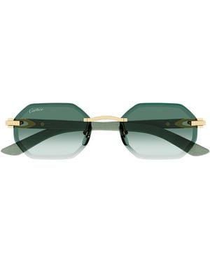 Cartier Ct0439S 004 Sunglasses - Green