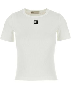 Tory Burch Lucky Duck Cotton T-Shirt in White | Lyst