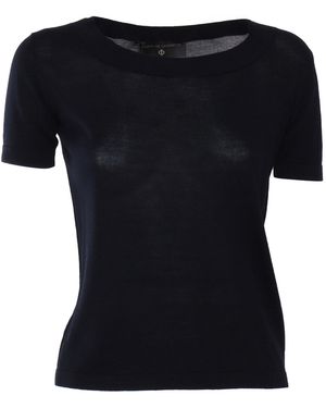 PHI FDL Crewneck Jumper Ss Silk Cotton - Black